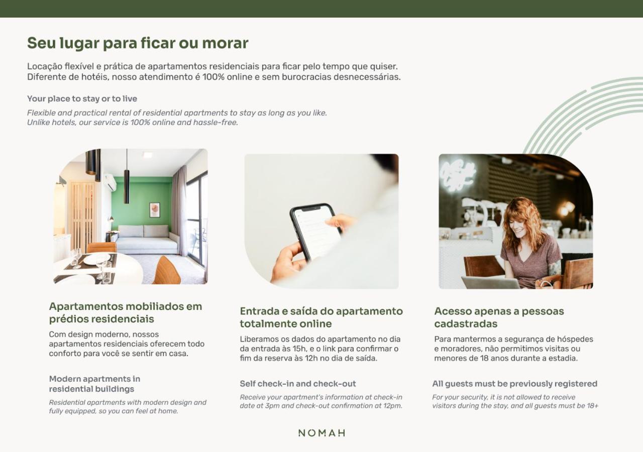 Nomah - Aptos Por Temporada Na Vila Nova Conceicao São Paulo Eksteriør billede